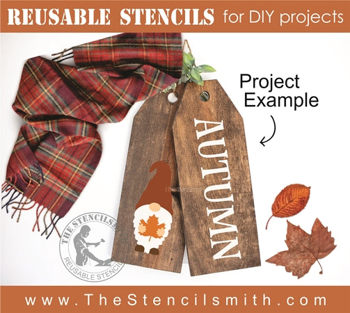 7029 -  Autumn Greetings (gnomes) - The Stencilsmith