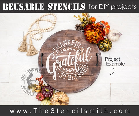 7033 - Thankful Grateful so Blessed - The Stencilsmith