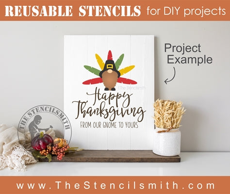 7049 - Happy Thanksgiving gnome - The Stencilsmith