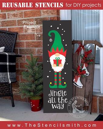 7119 - jingle all the way gnome - The Stencilsmith