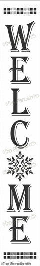 7121 - Welcome (snowflake) - The Stencilsmith