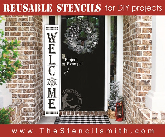 7121 - Welcome (snowflake) - The Stencilsmith