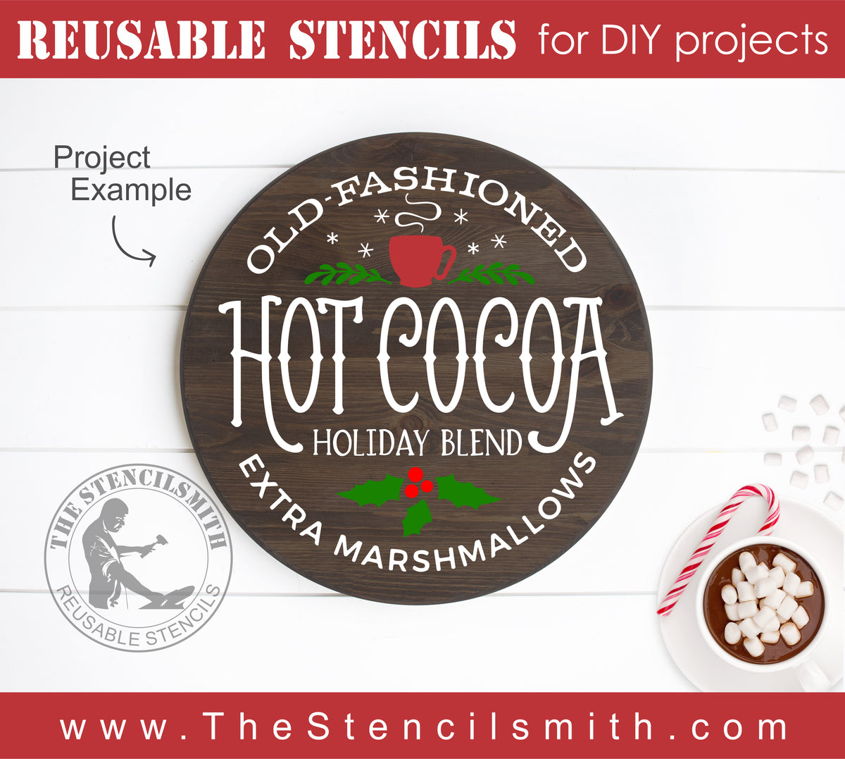 7127 - Old-fashioned Hot Cocoa Stencils