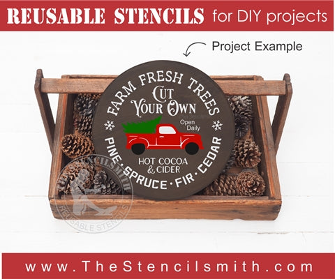 7161 - farm fresh trees - The Stencilsmith