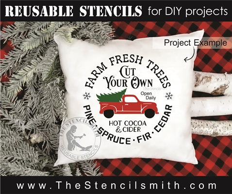 7161 - farm fresh trees - The Stencilsmith