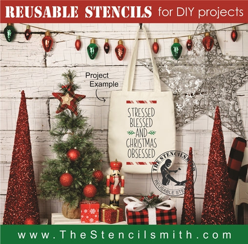 7174 - blessed and Christmas obsessed - The Stencilsmith