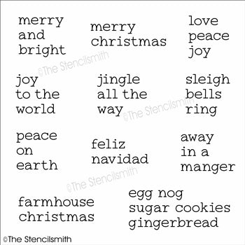 7176 - Christmas phrases - The Stencilsmith