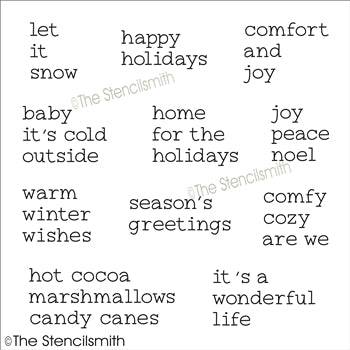 7177 - Christmas phrases - The Stencilsmith