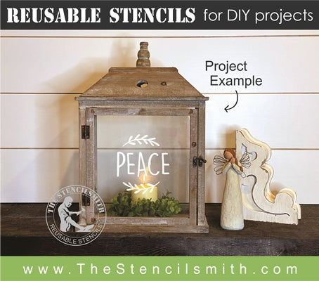 7183 - Christmas words (round ornament) - The Stencilsmith