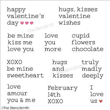 7212 - Valentine phrases - The Stencilsmith