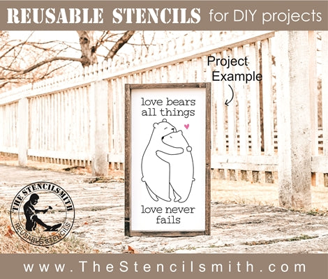 7217 - love bears all things - The Stencilsmith