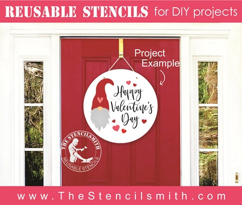 7224 - Happy Valentine's Day (gnome) - The Stencilsmith