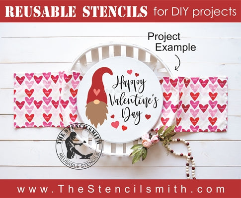 7224 - Happy Valentine's Day (gnome) - The Stencilsmith