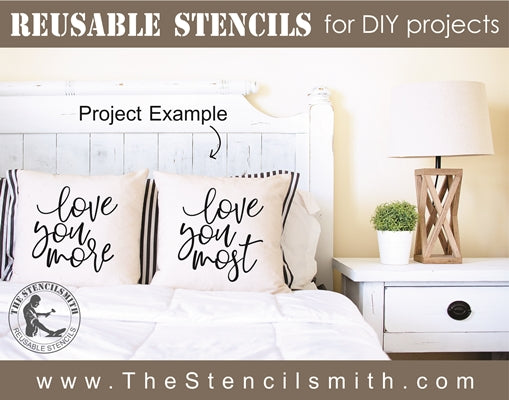 7225 - love you more / most - The Stencilsmith