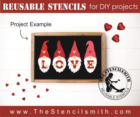 7232 - LOVE (gnomes) - The Stencilsmith