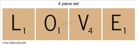 7235 - LOVE - 4 pc set - The Stencilsmith