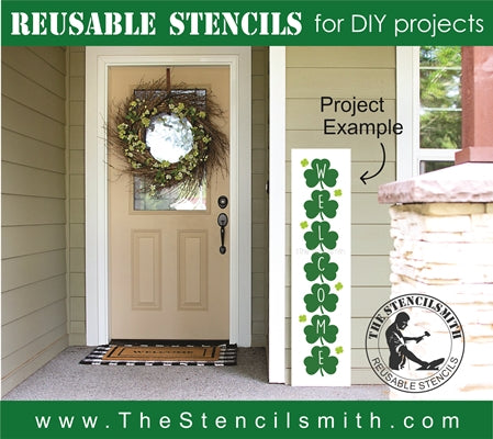 7237 - welcome (shamrocks) - The Stencilsmith