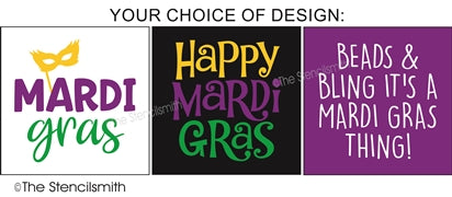 7243 - mardi gras minis - The Stencilsmith
