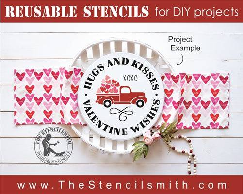 7263 - Hugs and kisses Valentine wishes - The Stencilsmith