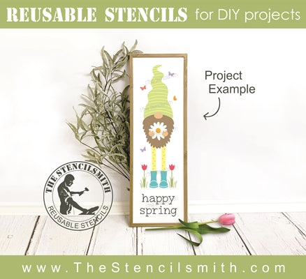 7328 - happy spring (gnome) - The Stencilsmith