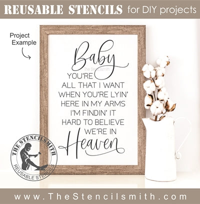 7340 - Baby you're all that I want - The Stencilsmith