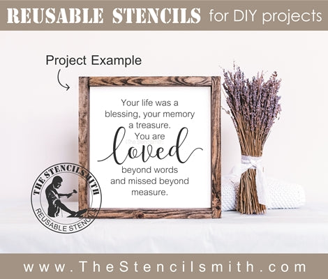 7341 - Your life was a blessing - The Stencilsmith