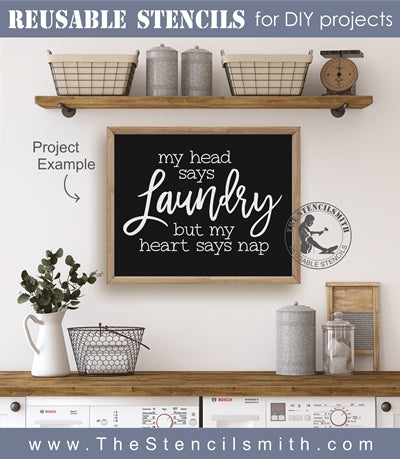 7370 - my head says Laundry but - The Stencilsmith