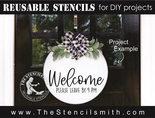 7398 - Welcome please leave by 9pm - The Stencilsmith