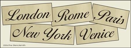 741 - London Rome Paris New York Venice - The Stencilsmith