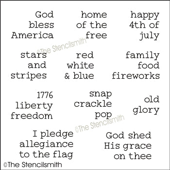 7452 - Patriotic phrases - The Stencilsmith