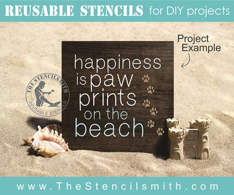 7468 - Happiness is paw prints on - The Stencilsmith