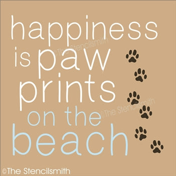 7468 - Happiness is paw prints on - The Stencilsmith