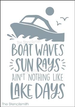 7474 - Boat waves Sun rays - The Stencilsmith