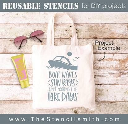 7474 - Boat waves Sun rays - The Stencilsmith