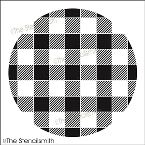 7479 - Round Buffalo Plaid (large checks) - The Stencilsmith