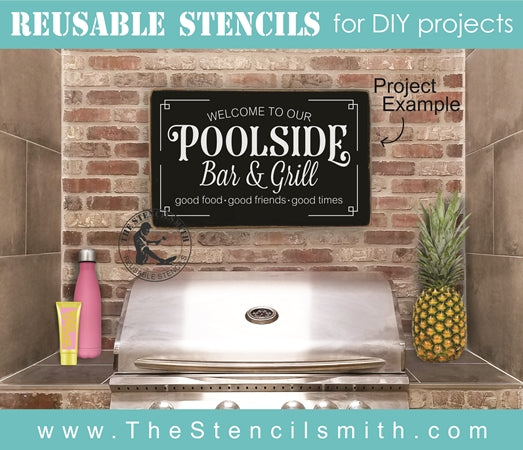 7486 - welcome to our Poolside Bar & Grill - The Stencilsmith