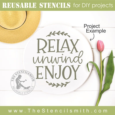 7489 - relax unwind enjoy - The Stencilsmith