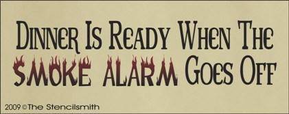 748 - Dinner Ready Smoke Alarm - The Stencilsmith