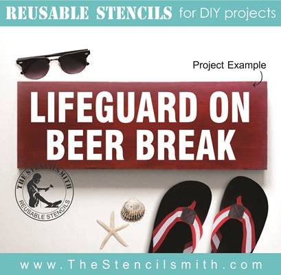 7495 - Lifeguard on beer break - The Stencilsmith