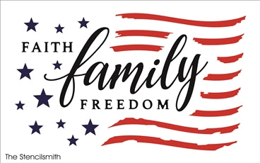 7515 - faith family freedom - The Stencilsmith