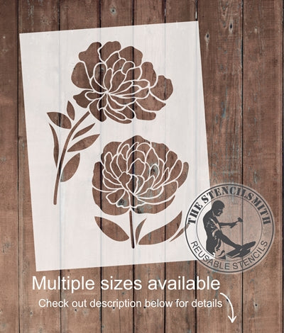7520 - Peonies - The Stencilsmith