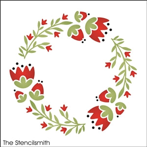 7529 - floral wreath - The Stencilsmith