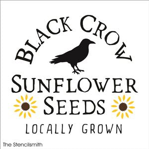 7536 - black crow sunflower seeds - The Stencilsmith