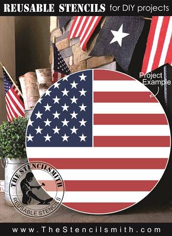 7546 - Flag (round) - The Stencilsmith