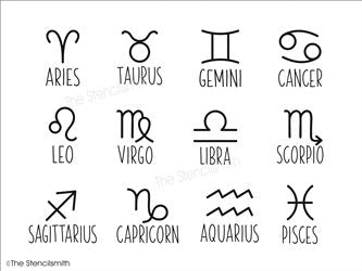 7565 - Zodiac Symbols - The Stencilsmith