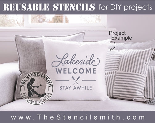 7597 - lakeside welcome - The Stencilsmith