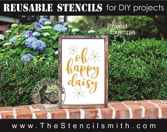 7611 - oh happy daisy - The Stencilsmith