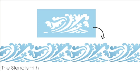 7613 - repeating beach wave - The Stencilsmith