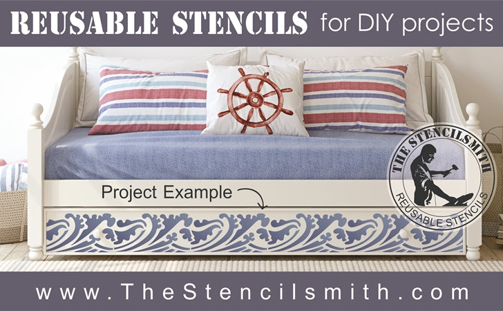7613 - repeating beach wave - The Stencilsmith