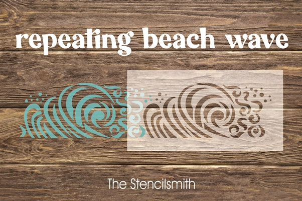 7614 - repeating beach wave - The Stencilsmith